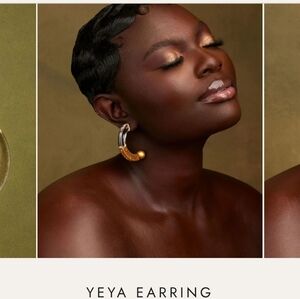 Khoi Yeya Gold and Acrylic Earrings Size SMALL